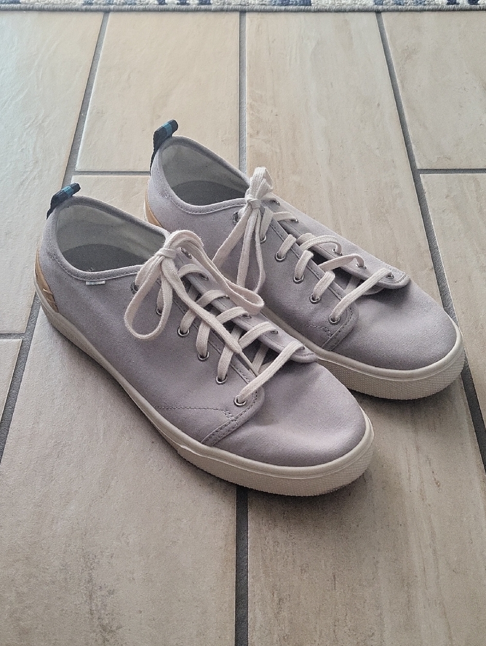 SALE--Toms Light Gray Canvas Slip-On Sneakers